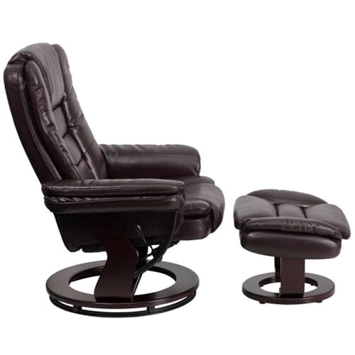Sillón reclinable contemporáneo Marrón miniatura 4