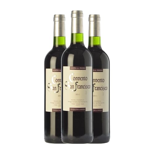 Convento San Francisco Ribera del Duero Crianza 75 cl Vino tinto (Caja de 3 Botellas de 75 cl)