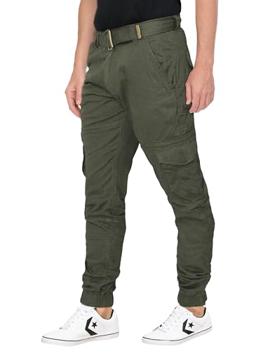 Image of Men's Regular Fit Solid Cargo Pants