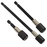 ISDVBUY 3 Pack 1/4 Inch Hex Shank Quick Release Bar - 2/4/6 Inch Magnetic Drill Bit Extension Set Quick Release Screwdriver Bit Holder for Power Drill, Impact Driver & Hand Tools