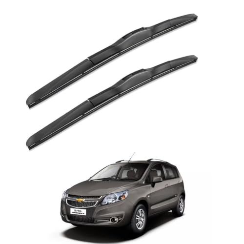 Image of Oshotto Frameless (O.E.M Type) Wiper Blades Compatible with Chevrolet Sail (22 inch / 15 inch)