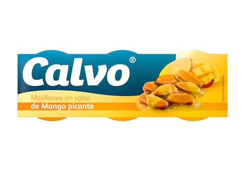 Calvo Mejillones en salsa de Mango picante Pack3 x 80g
