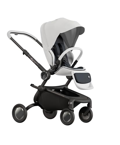 Carrito Bebé Mima Creo | Silla Paseo Reclinable y Reversible | Diseño Premium Plegado Automático | Arnés Magnético | Capota UV50+ | Ruedas Antipinchazo | Hasta 22 kg | Mocha (Blanco)