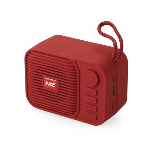 Image of MZ M208 (Portable Bluetooth Speaker) Dynamic Thunder Sound with High Bass, 5W Power with 1200mAh Battery (Red)