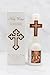 Authentic Holy Water from the Jordan River, the Baptism Site of Jesus Christ. Housed in a Cross-shaped Bottle with the Silver Seal of Authenticity guranteeing its genuine origin.
