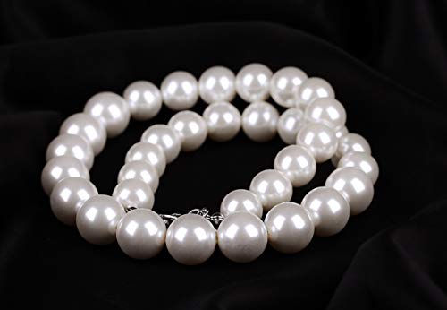 Wellkage Pearl Necklace For Girls (White) Ecofriendly Synthetic-Resin #TOP3
