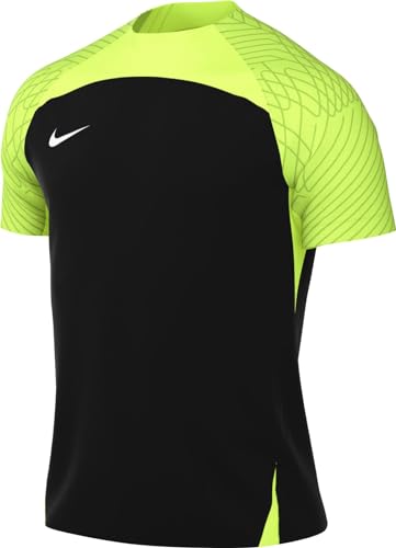 NIKE M NK DF STRKE III JSY SS T-Shirt, Hombre, Black/Volt/Volt/White, L