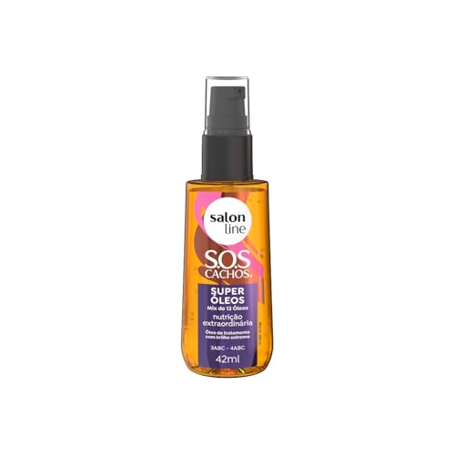 Super Óleos, Salon Line, SOS Cachos, Não Vegano - Para Cabelos Cacheados e Crespos, 42ml