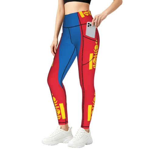 Leggings de Mongolia para mujer y top a juego para entrenamiento diario