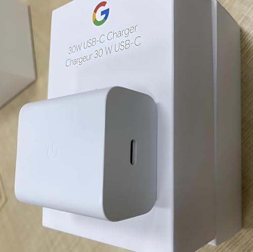 Image of 30W Original Type C Fast Charging Power Adapter for 9 Pro /9 /8 Pro /8 /8a, Pixel 7 Pro /7 /7A, Pixel 6 Pro /6 /6A, Tablet /Buds /Chrome Books & Other USB C Devices Quick Charger Support - 30 watt,White