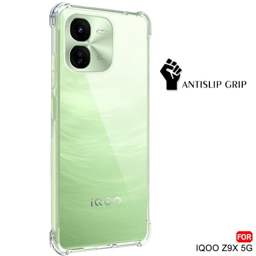 Image of TheGiftKart Crystal Clear Back Cover Case for iQOO Z9X 5G | Shockproof Soft TPU Case | Cushioned Edges for Ultimate Protection Back Cover Case for iQOO Z9X 5G (TPU, Transparent)
