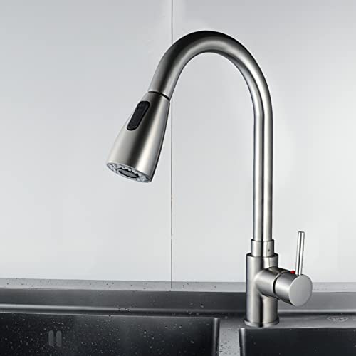 Robinet de cuisine en laiton chrome durable au design elegant - 4