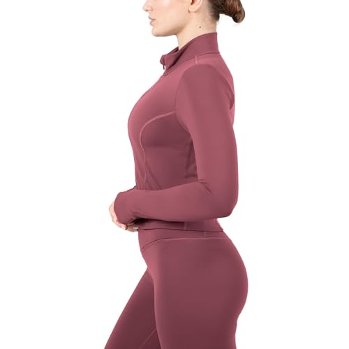 Image of YITTY Active Women's Ultraluxe Full Zip Jacket, Athleisure, 4-Way-Stretch, Thumbholes