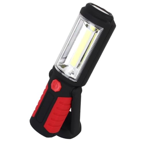 Marco Paul LED Work Light - 3W COB + 1W Torch, 360° Hook, 180° Rotation, Magnetic Base, Battery Operated, Portable Flashlight for Camping, Emergency, Auto Repair and Home Use