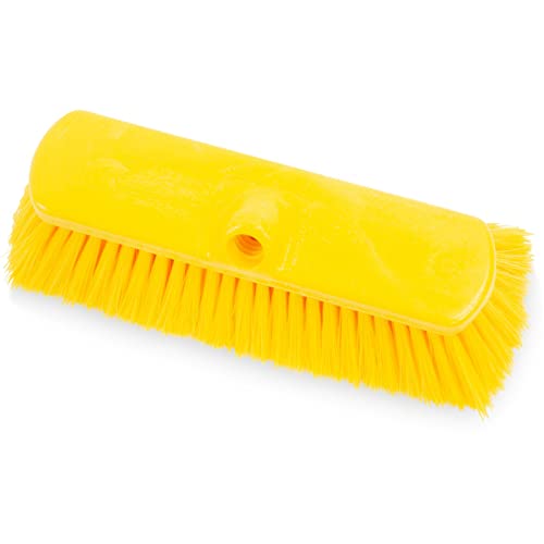 Image of SPARTA 41278EC04 Flo-Thru Plastic Wall Scrub Brush, Equipment Brush With Soft Nylex Bristles For Industrial Kitchens, Hospitals, Commercial Cleaning, 4 Inches, Yellow, (Pack of 12)