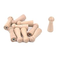 T Tulead 0.59\"x1.65\" Wood Hook Coat Hook Clothes Hooks Kitchen Bathroom Hooks Pack of 10 with Mounting Screws