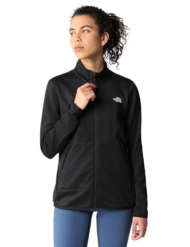 The North Face Canyonlands Full-Zip Fleece Jacket da Donna - Giacca in Felpa per Escursioni e Attività all'Aperto - Pile di Peso Medio con Tasche con Zip di Sicurezza - TNF Black, L