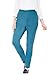 Woman Within Plus Size Petite Pull-On Elastic-Waist Stretch Fineline Denim Jeans - 14 WP, Indigo Sanded