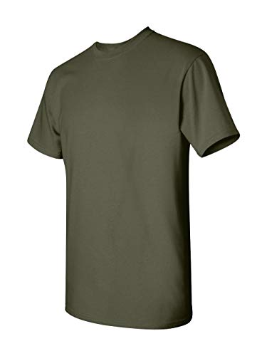 Gildan men's classic heavy cotton t-shirt, military green, m (pac…