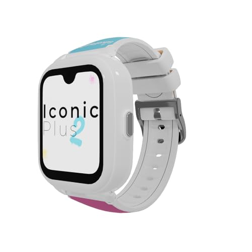 SaveFamily Iconic Plus 2. Reloj Inteligente para niños con GPS, Llamada, videollamada, IA, SOS, Modo Colegio. Whatsapp, Spotify, medidor de Temperatura, Correas Intercambiables. SIM incluida