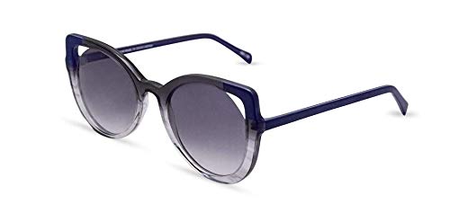 Óculos Wilma Solar Azul Cristal Degrade, Livo