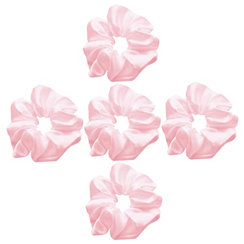 Healvian 5個シルク風 ヘアスクリ 髪留め バンド レディース用 おしゃれで高