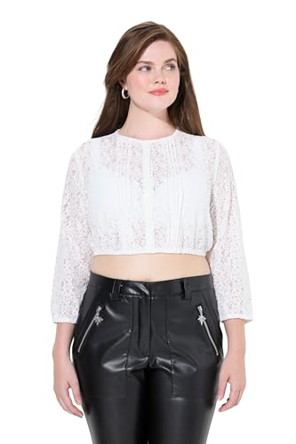 Chemisier traditionnel dirndl en dentelle élastique avec col rond et manches 3/4