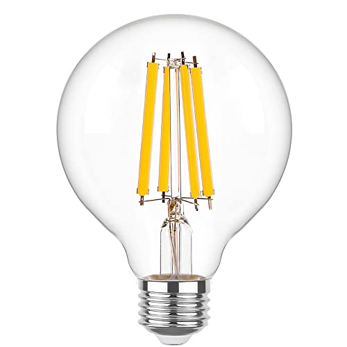LED Filament Bulb G95 (φ95mm) 12W Super Bright 1500LM Super Bright Decorative Large Globe, E27 Screw Base, Warm White 2700K