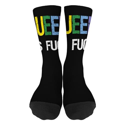 Queer As Fuckk Mens Boot Socks LGBT Liner Sock Youth High Socks Funny Sock
