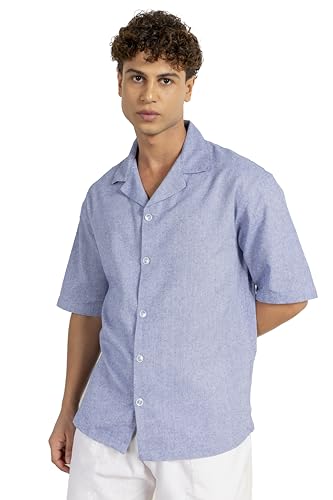 Image of Aatman Men's Half Sleeve | Casual | Box Fit | Cuban Collar Shirt