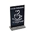 VOSAREA Tischaufsteller Tisch Kreidetafel Kleine Memotafel Tischtafel Tischkartenhalter Preisschilder Mini Holz Tafel für Hochzeit Geburtstag Kaffee Bar Tischdeko 22 x 15CM (Black)