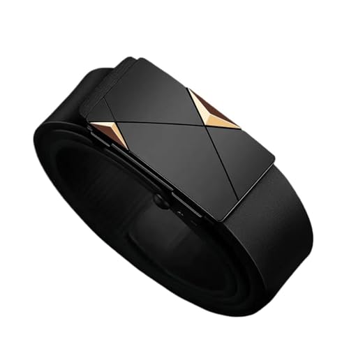 European Male Belt Genuine Leather Belt for Man 105-160cm Plus Size(Gold,125cm)