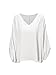 Vrtige Women's Casual V Neck Batwing Long Sleeve Blouse Shirt Tunic Top White Small