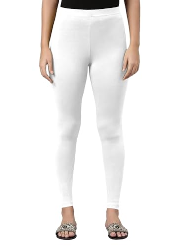 Image of TRENDMALLS Women's Super Combed Cotton Elastane Stretch Ankle Length Leggings with Ultrasoft Waistband