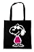 Logoshirt® Peanuts - Snoopy - Joe Cool Rosa I Sac de Courses - Sac Cabas réutilisables I Negro I Diseño Original con Licencia