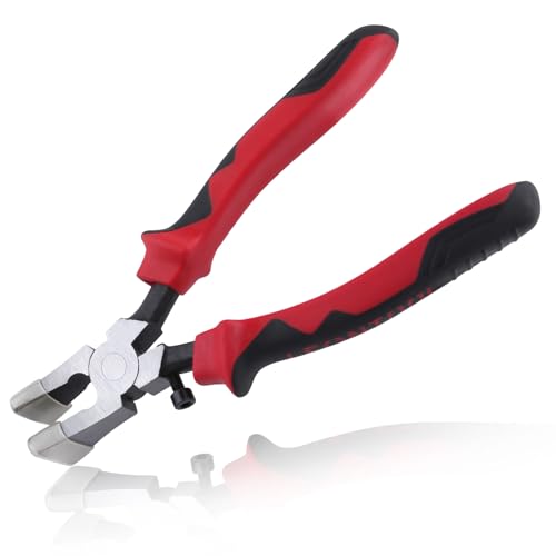 LEONTOOL Glass Running Pliers Curved Jaws with Rubber Tips for