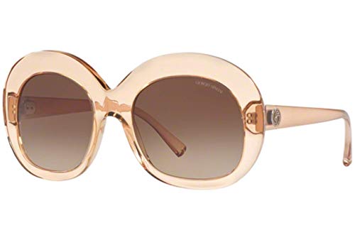 GIORGIO ARMANI AR8085-552413 Sunglasses Transparent Brown w/Brown Gradient Lens 54mm