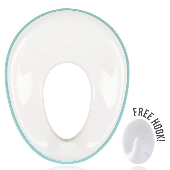 Image of Plastic Portable Baby Potty Training Seat for Boys and Girls Potty seat Toilet Seat for Kids 0 to 5 Years Child Toddler Non-Slip with Splash Guard Fits Round & Oval Western Toilets