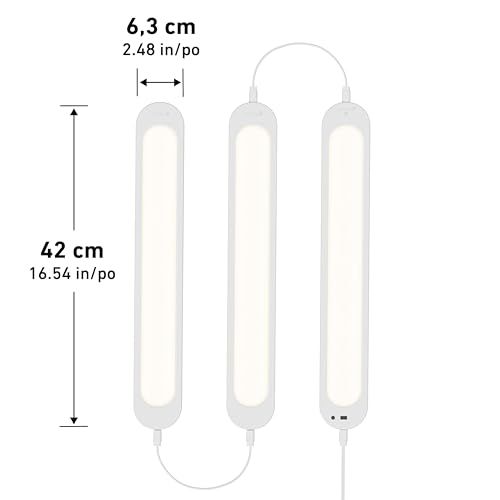 Image of artika RGB LED Under Cabinet Lighting Kit, 3 Ultra-Thin Panels with Motion Sensor, Remote Control, Adjustable Brightness & Color Temperature, Plug-in Cabinet Lights for Kitchen, Closet & Wardrobe