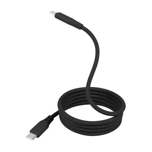 オウルテック やわらかいマグネットシリコンケーブル 1m 柔らかく磁力でまとまる PD60W充電 / データ転送 Type-C to C ブラック OEC-CBM3CC10-BK