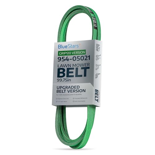 Image of [Upgraded Grip120] BlueStars 954-05021 Mower Deck Belt 99.75 inch x 0.5 inch | For Cub Cadet Troy Bilt Super Bronco MTD Craftsman Lawn Tractor Replaces 754-05021 490-501-C062 490-501-M062 Aramid Cord