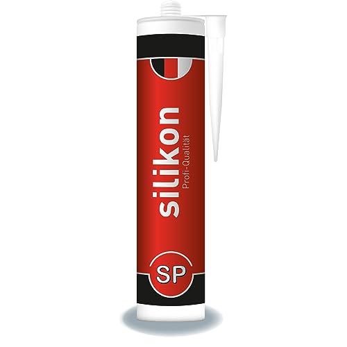 Cartucho de silicona sanitaria transparente de 310 ml, sellador de juntas para baño, ducha, cocina, resistente al agua con efecto protector, resistente al moho, a los rayos UV y a la intemperie
