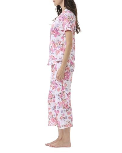 Image of Karen Neuburger Women's Short Sleeve Girlfriend Capri Pajama Set
