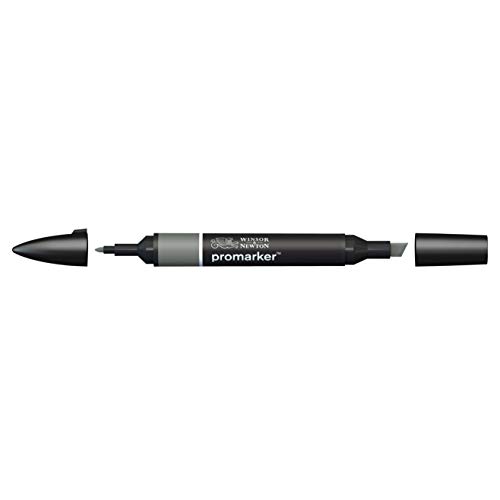 Image of Winsor & Newton Promarker, Alcohol Based Markers, Cool Grey 5 (CG5), Double Tipped Drawing Marker Set for Artists, Graphic Designers, Illustrators - Chisel & Fine Twin Tip, Streak Free Coverage