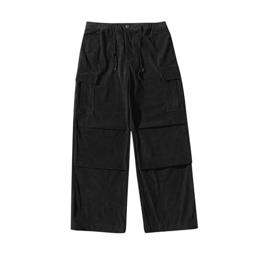 Mens Baggy Cargo Pants Loose Fit Wide Leg Parachute Pants Fashion Lightweight Y2K Pants Streetwear with Pockets3