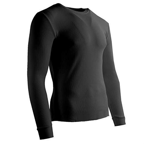 Amazon.com: Men's Thermal Waffle Knit Long Sleeve Shirt, Soft