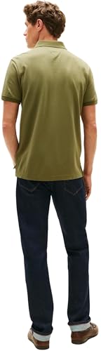 Tommy Hilfiger Herren Poloshirt Kurzarm Hidden Placket mit Knopfleiste, Grün (Dark Artichoke), XL – Ansicht 3