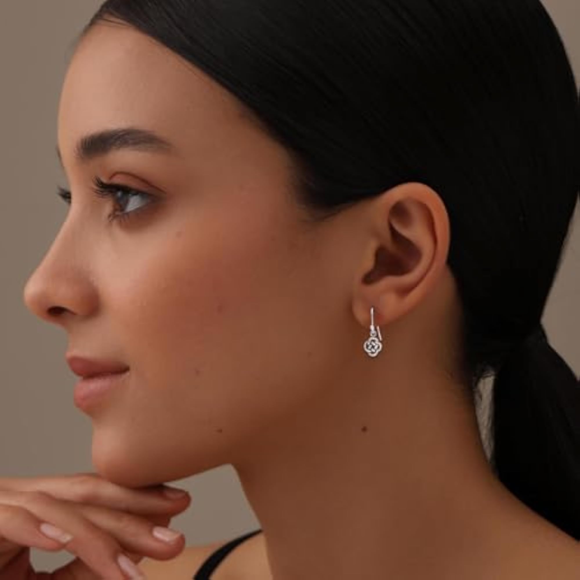 Women's Sterling Silver Celtic Knot Drop Earrings