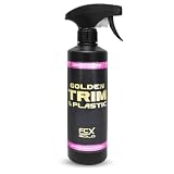 AutoFullCar FullCarX Gold Golden Trim Plastic Renovador Plasticos Coche 500 ml, Restaurador Molduras Paragolpes Goma Interior Exterior, Hidratador Proteccion UV, Acabado Negro Intenso Detailing