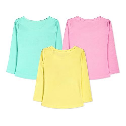 Image of Real Basics Girls Regular Fit Full Sleeves Tshirt (Pack of 3)